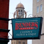 Bender's Tavern Sign and Courthouse Angels